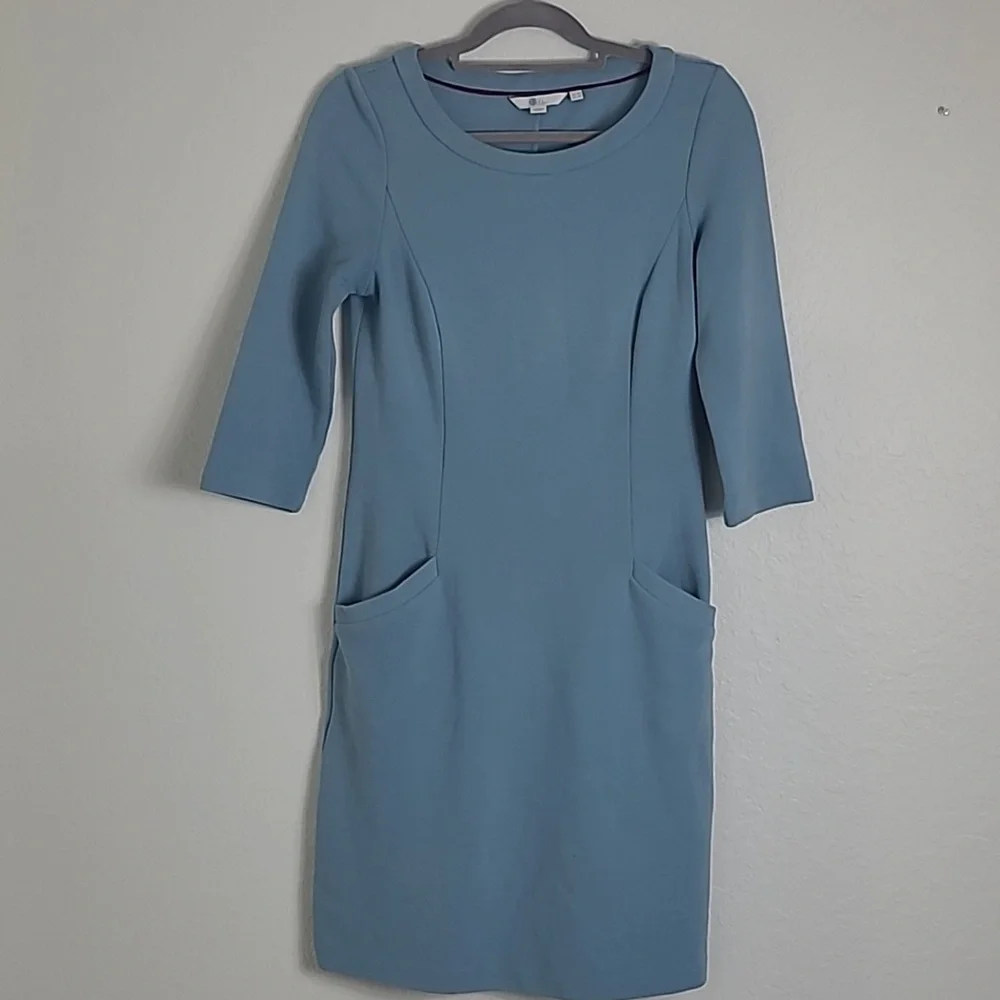 Boden Jasmine Ottoman Dress, light blue, US size 4R